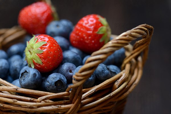 Strawberries and blueberries