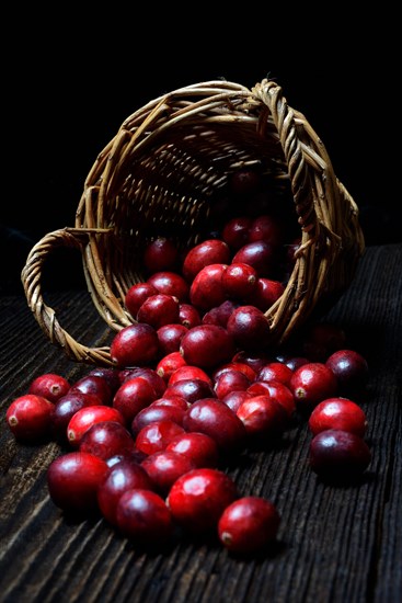 Cranberries in baskets