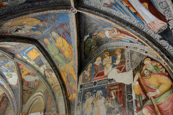 Cloister in the cathedral with wall paintings