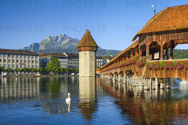 Chapel Bridge with Pilatus