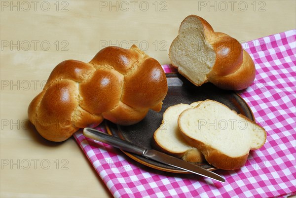 Butter plait on plate