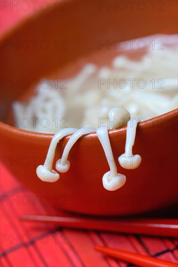 Boiled Golden needle mushroommushrooms in shell