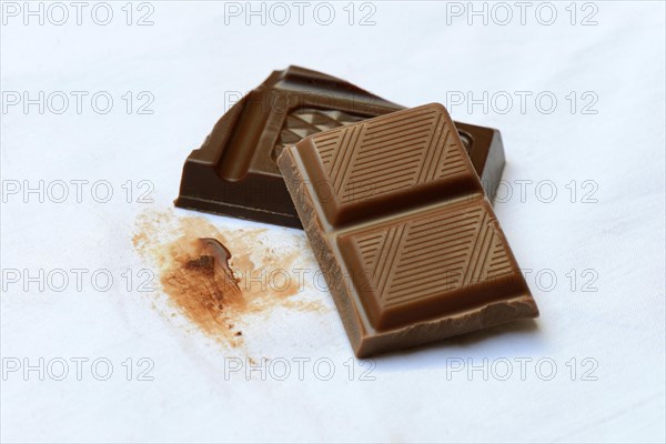 Chocolate stain on fabric