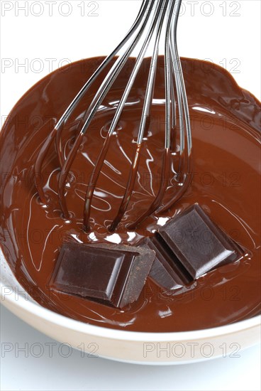 Melted dark chocolate