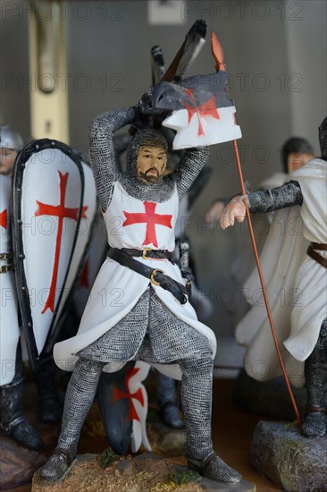 Crusader figures in souvenir shop