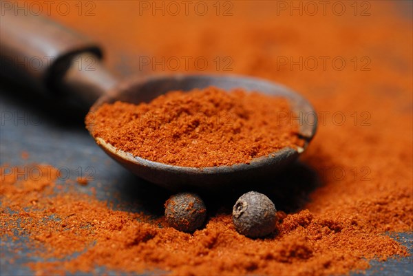 Powder in a wooden spoon