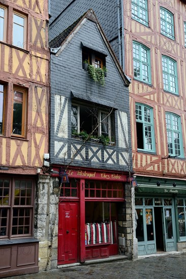 Half-timbered houses in Rouen