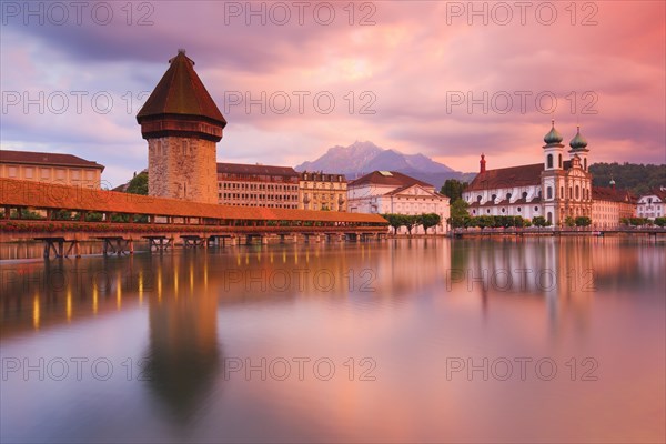 Chapel Bridge with Pilatus