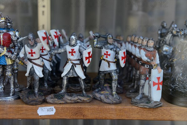 Crusader figures in souvenir shop