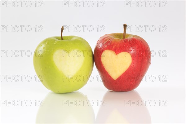 Red and green apple