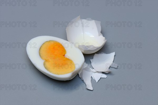 Boiled hen's egg with double yolk