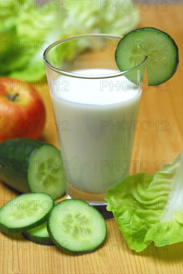 Glass of buttermilk