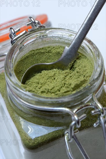 Moringa powder in glass