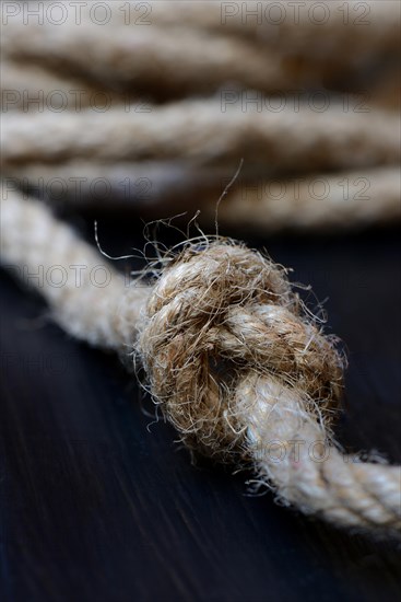 Knots in jute rope