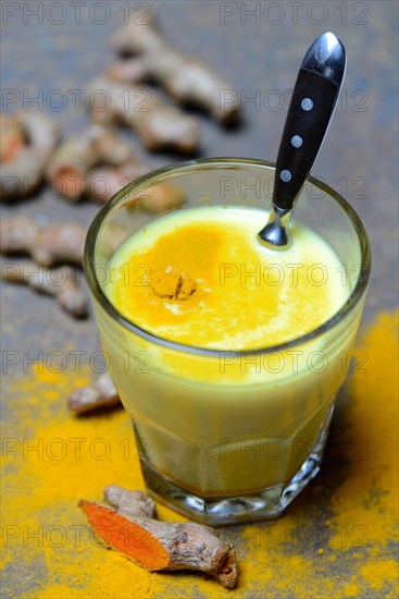 Turmeric-milk in glass