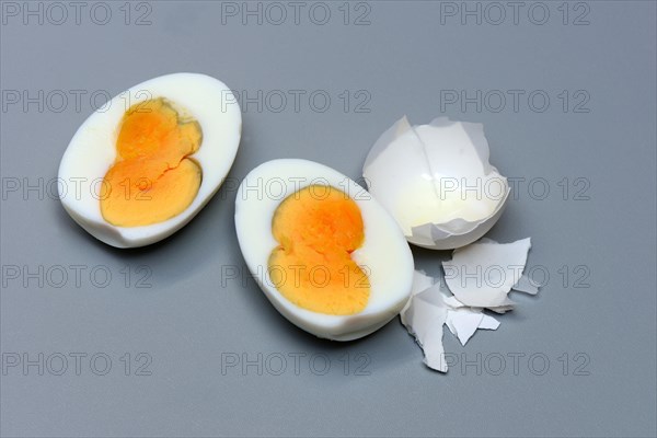 Boiled hen's egg with double yolk