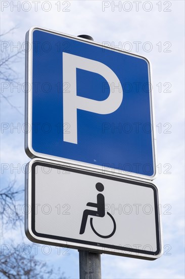 Handicapped parking sign