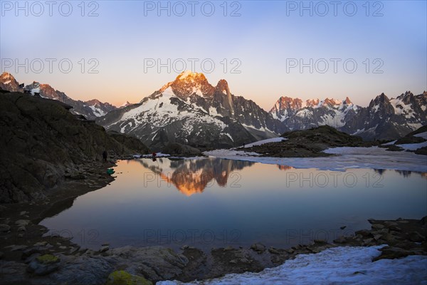 Evening atmosphere with alpenglow