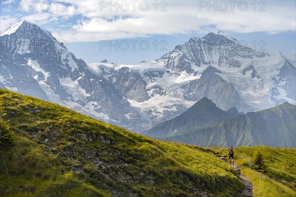 Hiker on hiking trail