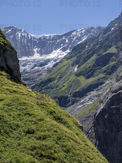 Hiking trail from Grindelwald to Schreckhornhuette