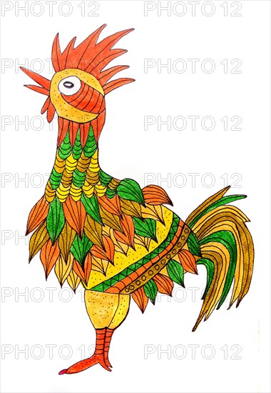 Colorful cock