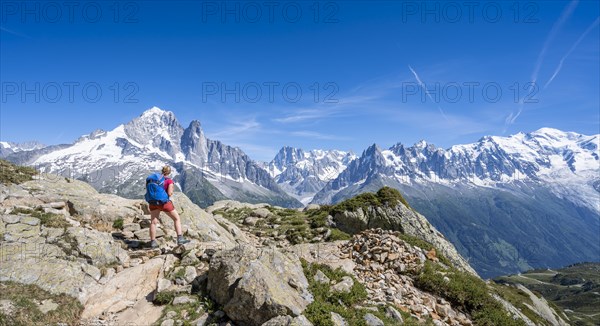 Hiker on hiking trail