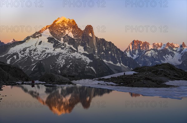 Evening atmosphere with alpenglow