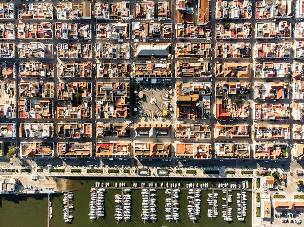 Aerial view of Vila Real de Santo Antonio