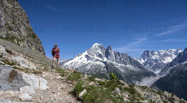 Hiker on hiking trail