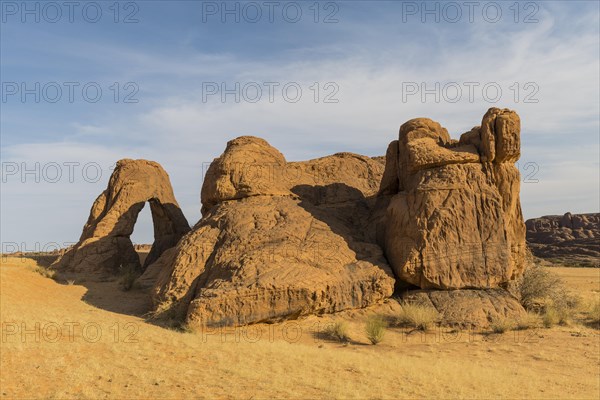 Rock formation with rock arch