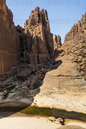 Rock formations at Guelta d'Archei waterhole