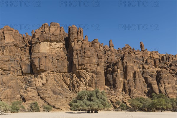 Rock wall at Guelta d'Archei waterhole