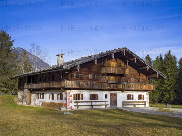 Tyrolean farm in late autumn