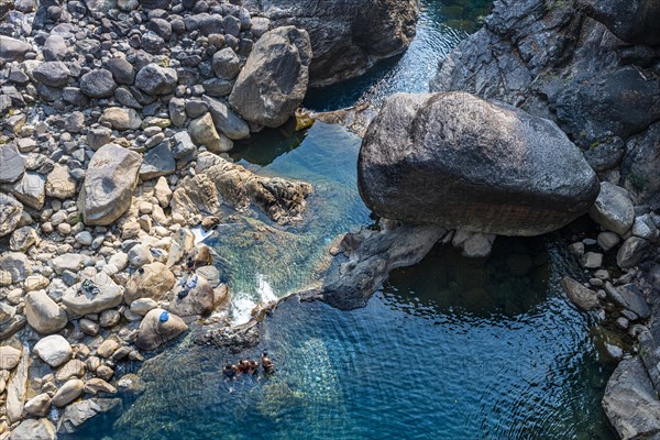 Huge boulders in a valley