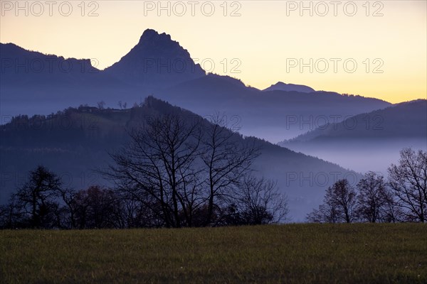 Sunset with fog