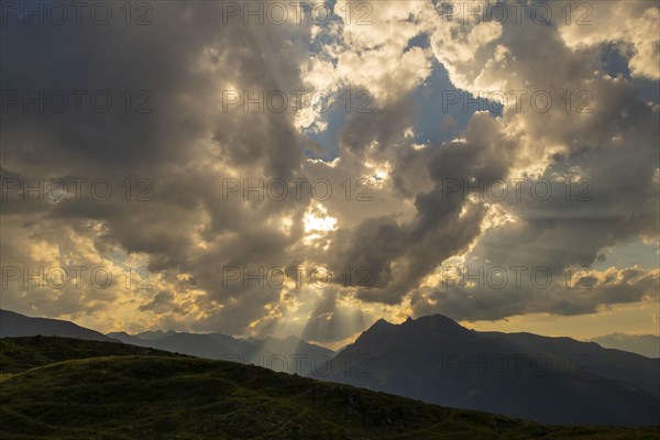 Dramatic clouds at sunset