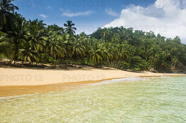 Remote tropical beach on the Unesco biosphere reserve Principe