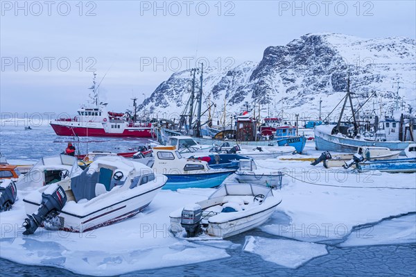 Fishing boats in the ice