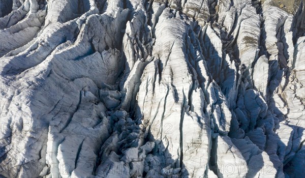 Glacier crevasses in summer