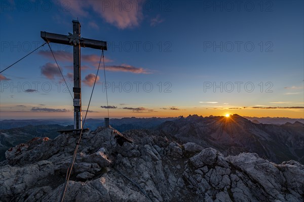 Sunrise over Allgaeu mountains