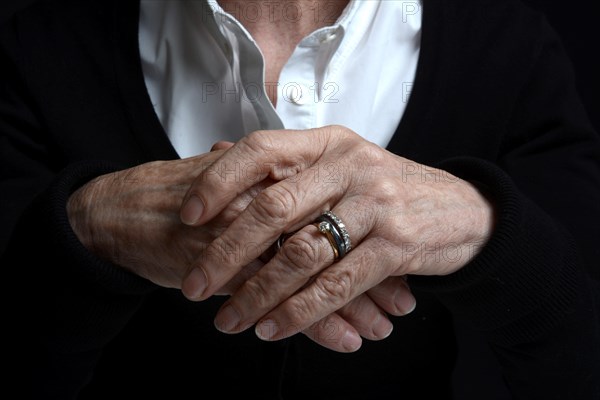 Close-up elderly hands