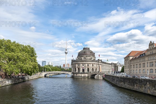 Bode Museum and television tower with Spree River