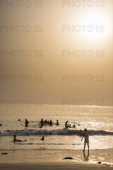 Lumley beach at sunset