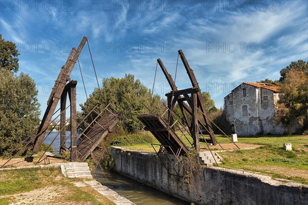 Wooden drawbridge