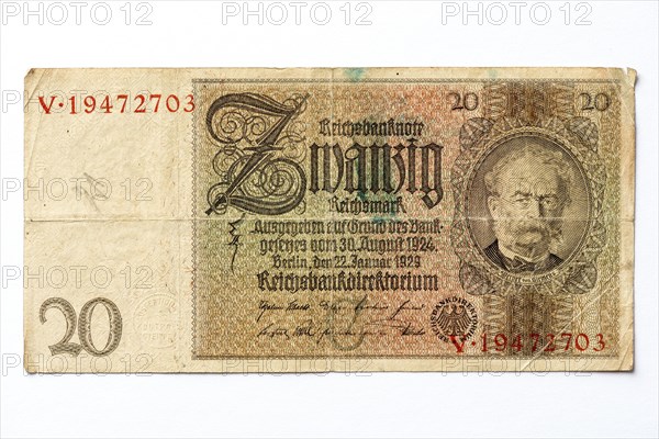 Banknote over twenty Marks