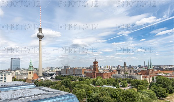 View of TV tower and Rotes Rathaus