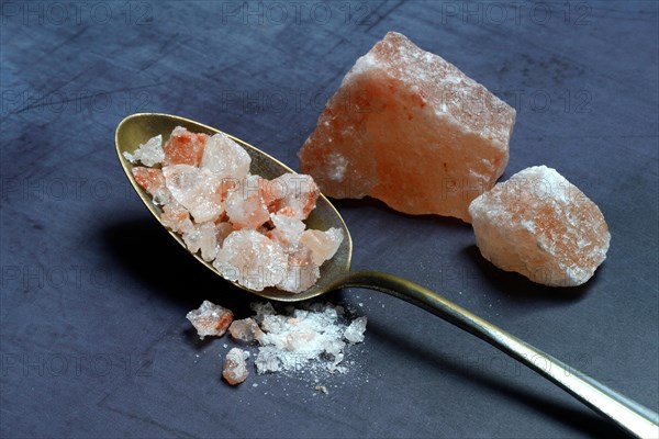 Himalayan salt in spoon