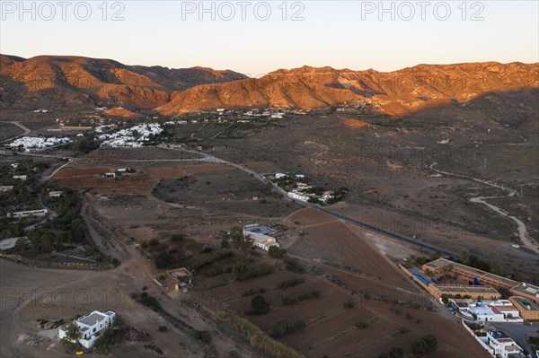 The Rodalquilar valley at sunrise