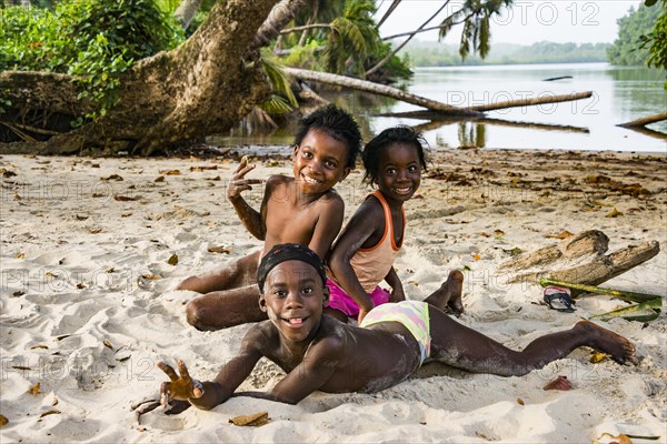 Children playing in the sand