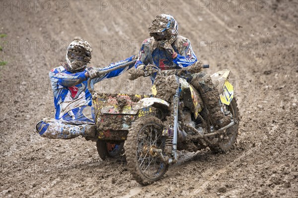 Motorcycle team at a motocross race